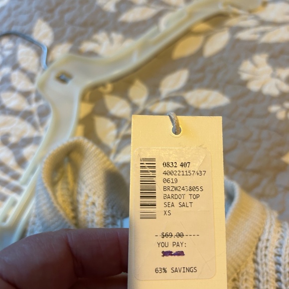 Z Supply NWT knit long sleeve Bardot sweater, women's XSmall, off white - Picture 3 of 4